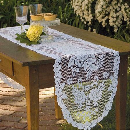 HERITAGE LACE 13 x 54 in. Victorian Rose Runner VR-1354W